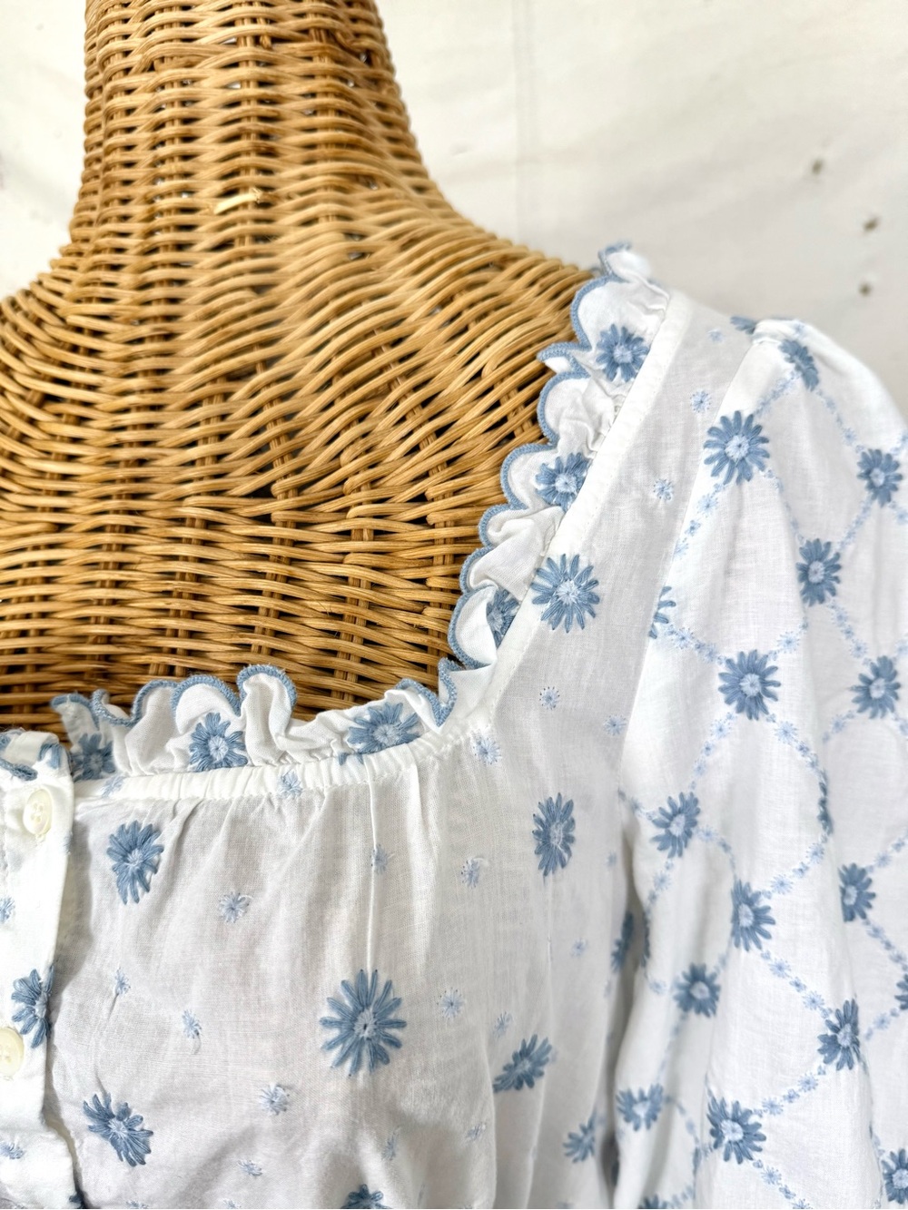 Sezane Embroidered Peasant Blouse - Picture 5 of 8